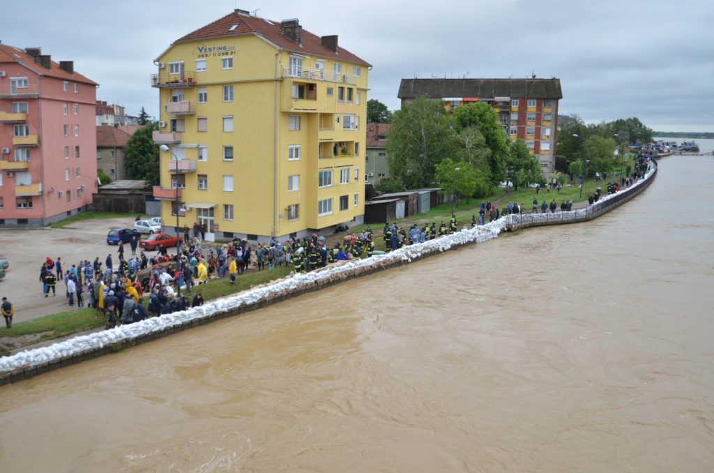 Istorijski vodostaj reke Save kod Sremske Mitrovice, 17.05.2014.